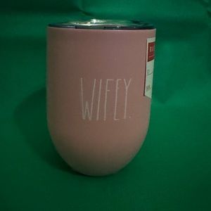 New Rae Dunn stainless steel travel tumbler pink Wifey
